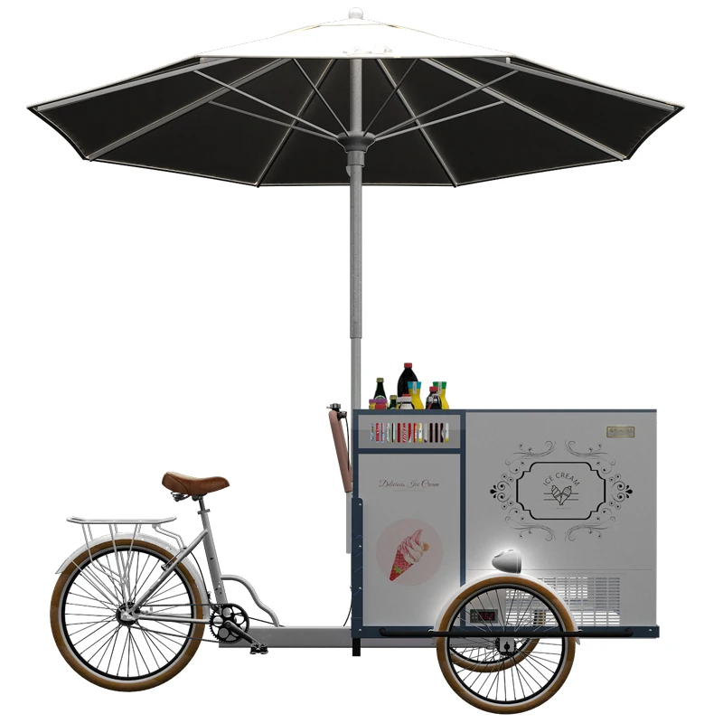 Food Cart Electric Mobile Bar Truck Street Taco Ice Cream Food Truck  3 Three Wheels Mobile Vending Cart