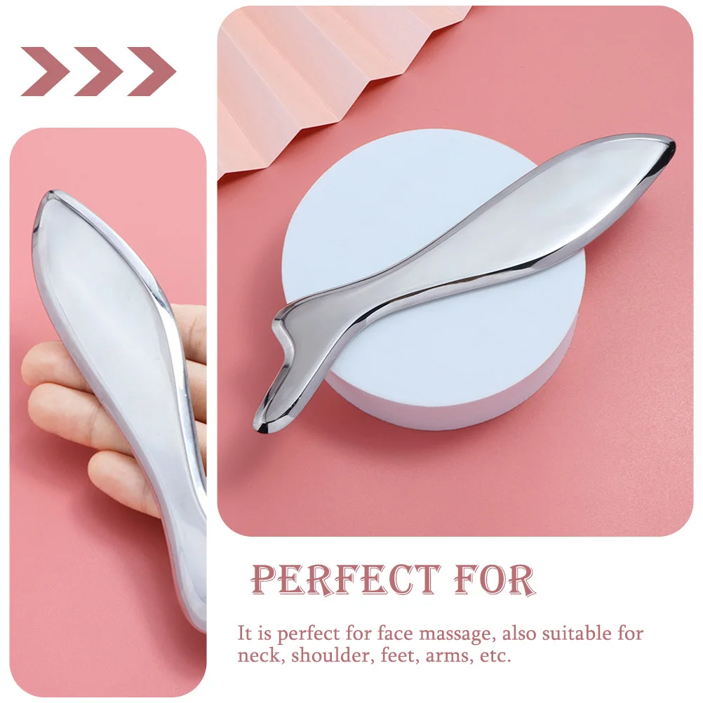 

Wear-Resistant Stainless Steel Guasha Board Face Neck Shoulder Massage Scraper Portable Household Lymphatic Massager Daily Use