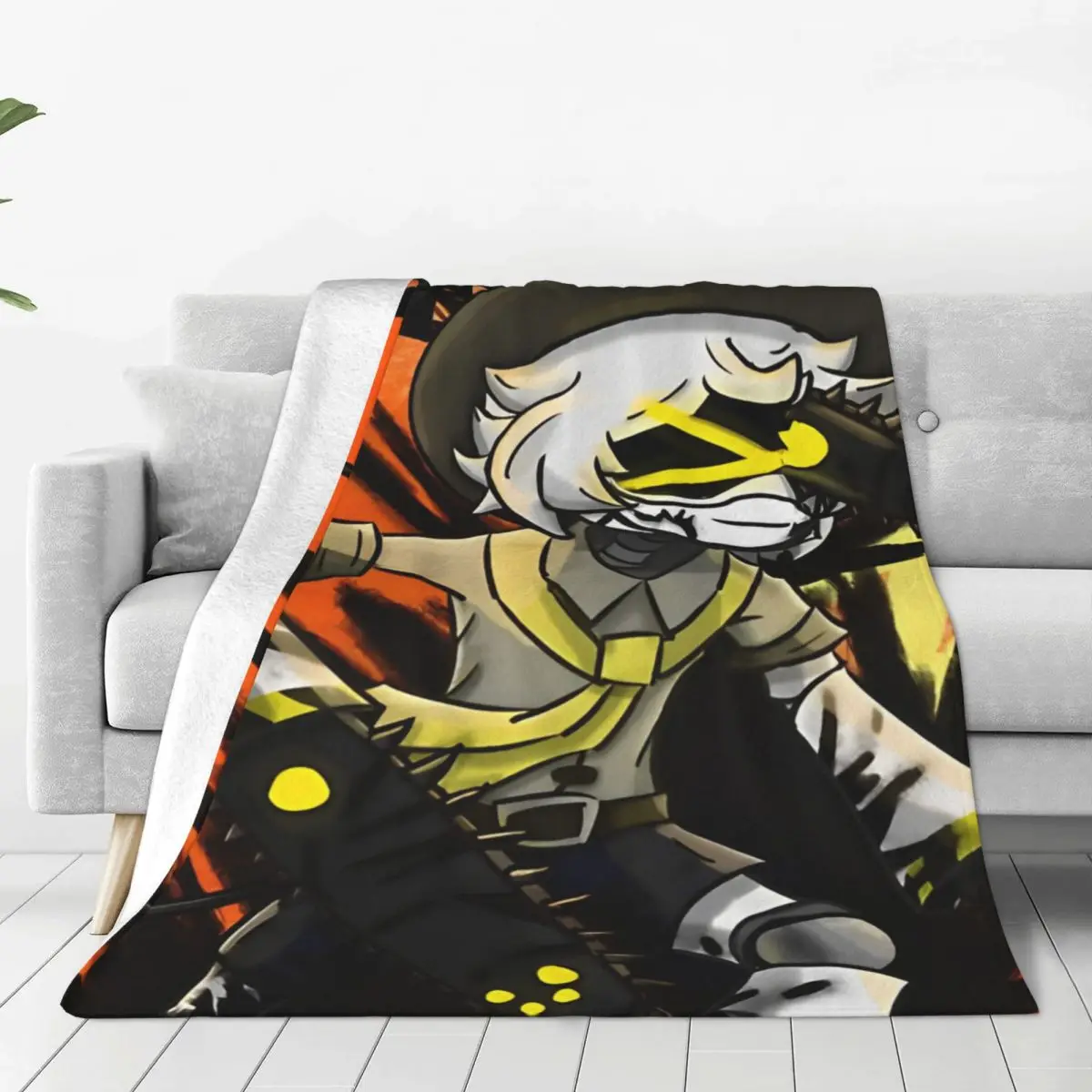 Robot Murder Drones V Uzi Blankets Decorative Flannel Bedding Throws For Living Room Super Soft Design Quality Bedspread