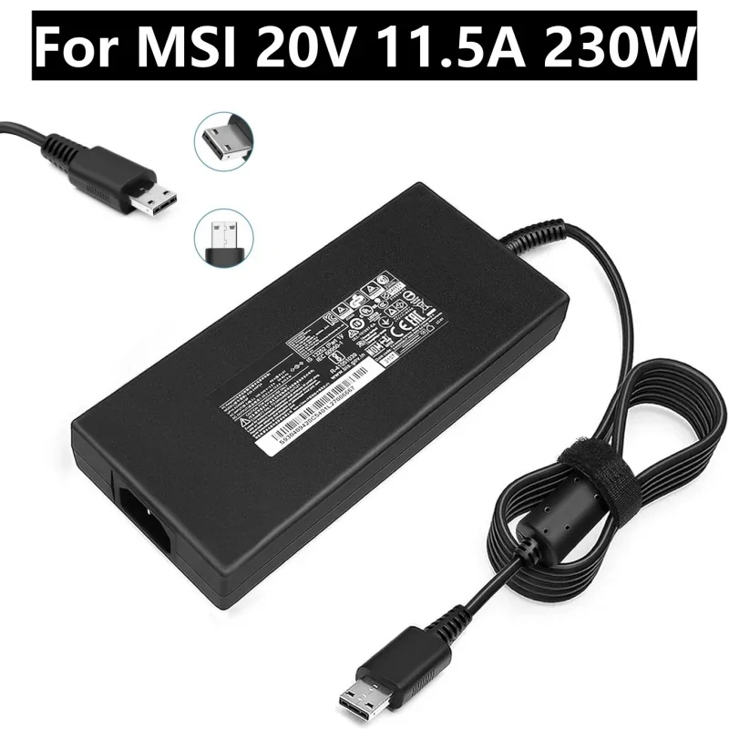 230W 20V11.5A USB Tip Power Adapter Cord Charger   GE76 GE66 Raider  GP76 GP66 Leopard Laptops  240W 20V 12A