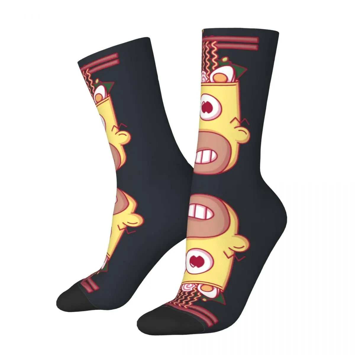 Tiki Crazy  Mr Sparkle _amp_ Ramen Sock for Men Hip Hop Vintage The Simpsonss Seamless Pattern Printed Crew Sock Novelty fugees