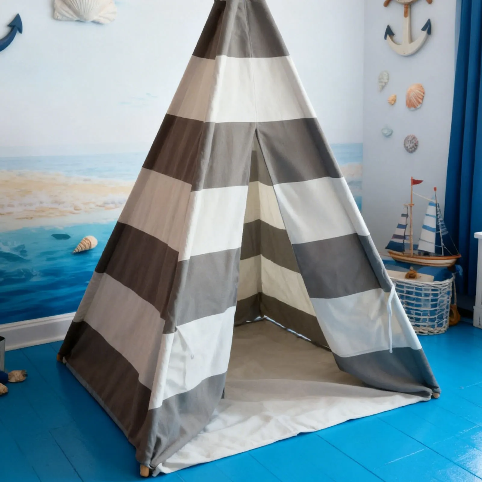 เต็นท์ทีปีสำหรับเด็ก เต็นท์ทีปีเด็ก เต็นท์เล่นเกมสำหรับเด็ก บ้านเล่นพกพาสำหรับเด็ก ใช้กลางแจ้ง ขนาด 120*120*145 ซม.