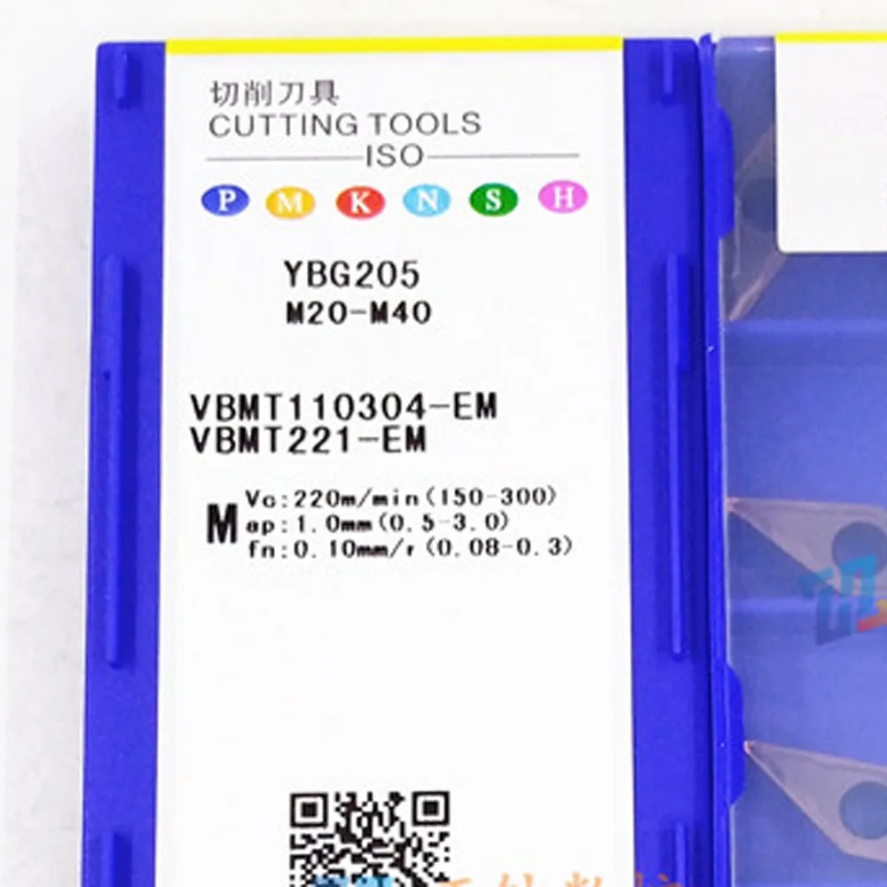 1Box Original China CNC Blade VBMT110304-EM YBG205 Carbide Inserts VBMT110304EM YBG205 Lathe Machining Tools For Stainless Steel