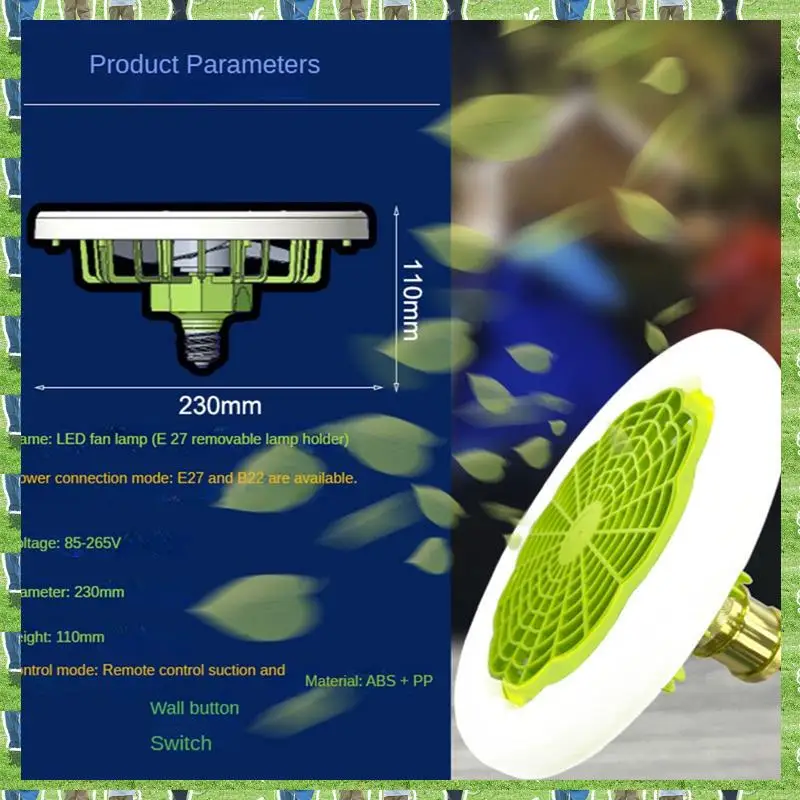 

FTS LED Smart Fan Light Ceiling Fan 30W Remote Control Indoor LED Light Silent Bedroom Kitchen Decor Lamp Fans
