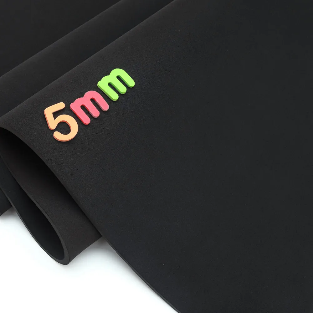 Neoprene fabric for laptop and travel bag, double-sided neoprene fabric, stretch color black, 5mm thick, SBR