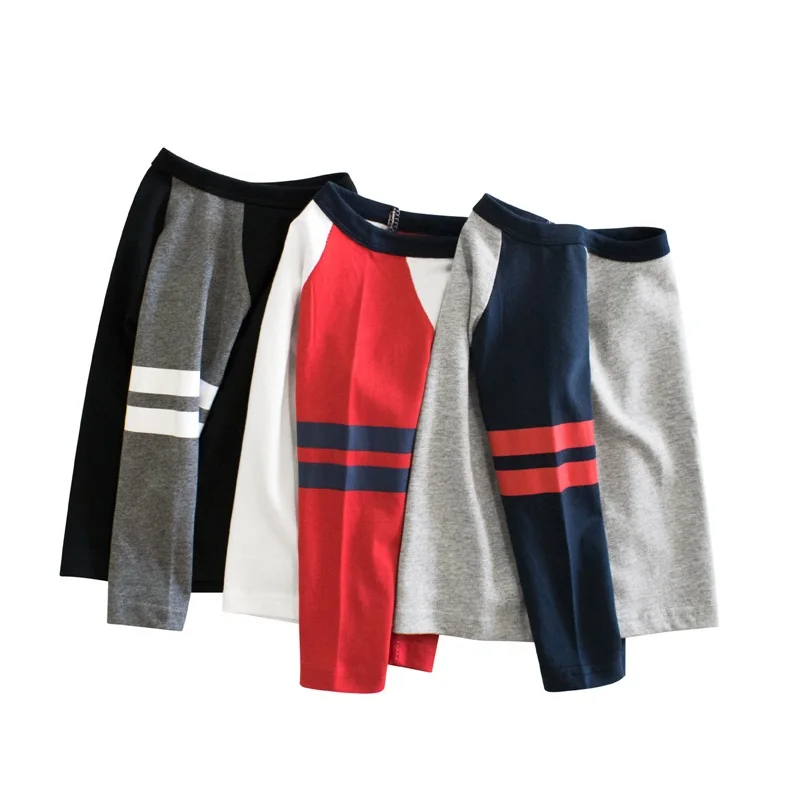 

Long Sleeve Kids Boys' Clothing T-Shirts Spring Autumn Children Boy Tops Stripe TShirts Cotton Kids Clothes 2-9 Years