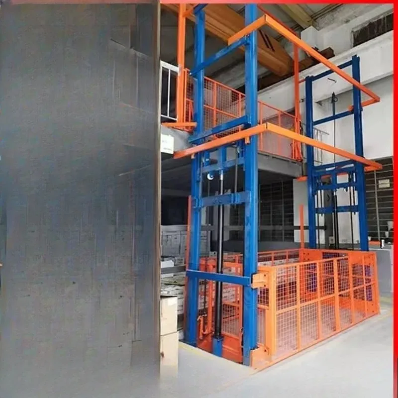 Factory Direct 2026 Custom Products Customizable  Single Double Four Rail Freight Elevators Hydraulic Freight Lifts For Factory