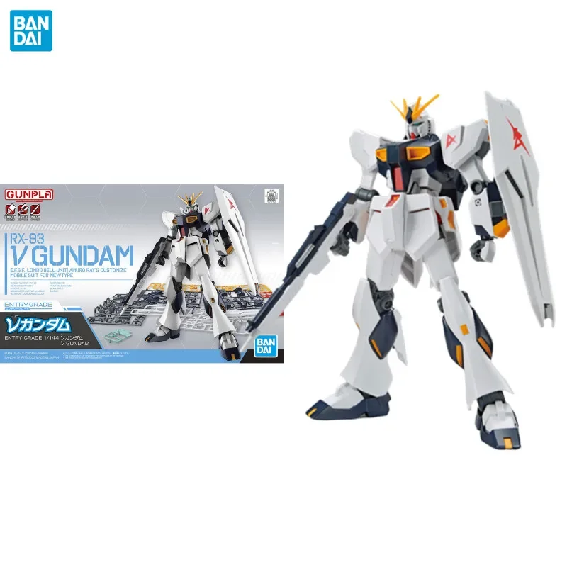 Original Genuine Gundam Model Kit Anime Figure EG ENTRY GRADE RX-93 VGundam Action Figure Toys Collectible Model Gifts Children