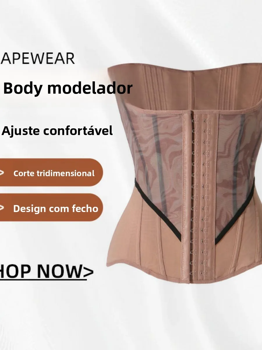 女性用ウエストトレーナーベルト-スチールボーンサポート-通気性-パンチングフィットネス-シェイプウェア-下着-ナイロンライクラ-四季対応