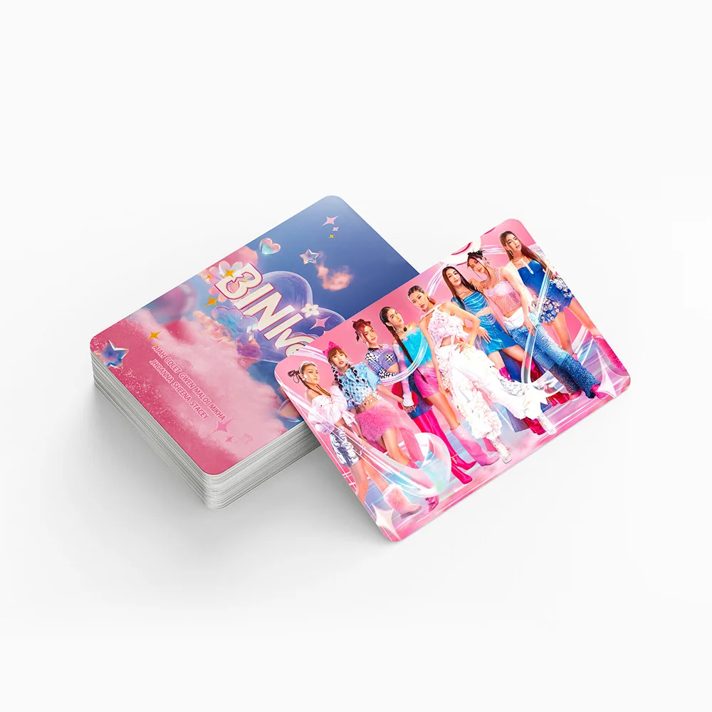 KPOP Bini Bini Photocards Cartão Postal, Álbum encaixotado Lomo Cards, Gwen Maloi, Mikha Sheena, Selfie Laser Postal, Fãs Coleção, 50,55 pcs por conjunto