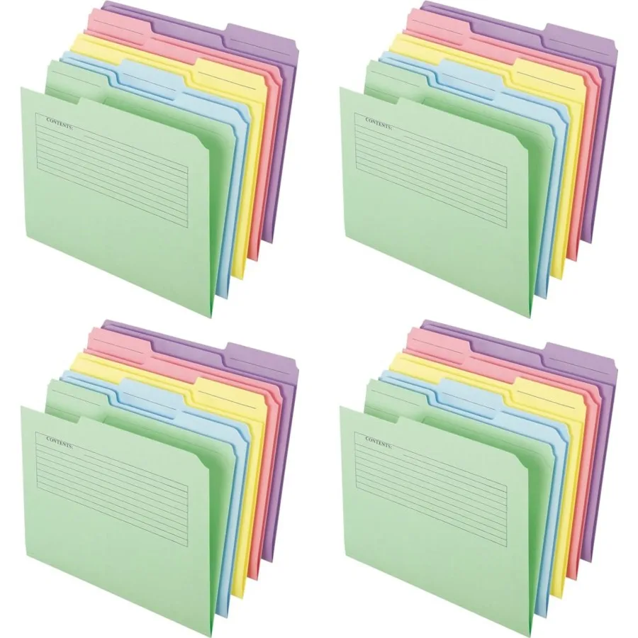 

Папки с надписью Pendaflex для заметок, 1/3 вырезанных верхних вкладок, размер букв, разные цвета для организации хранения документов и простого доступа