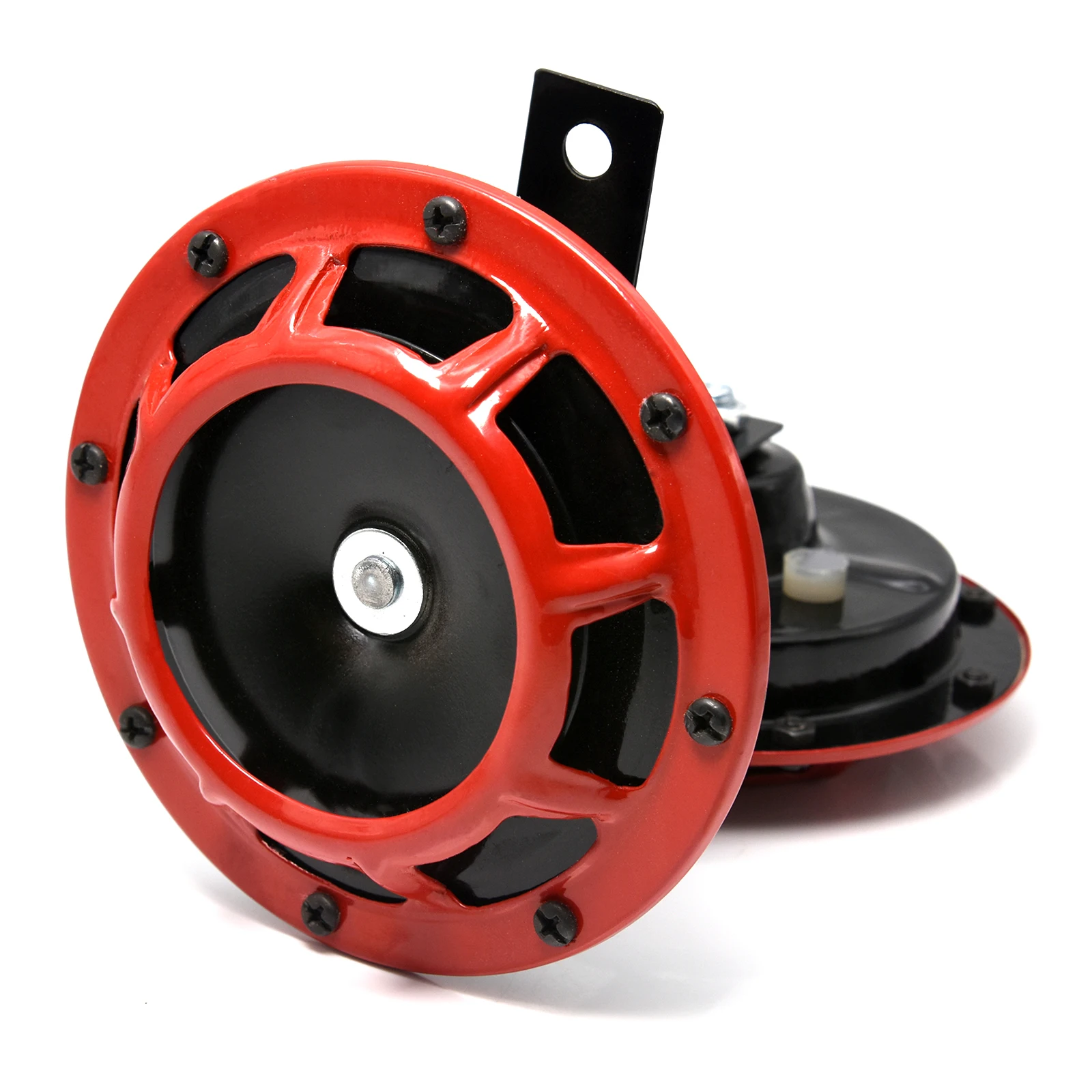 Bocina eléctrica de 12V y 115DB para coche, altavoz fuerte para motocicleta, a la moda, color rojo, accesorios para automóvil
