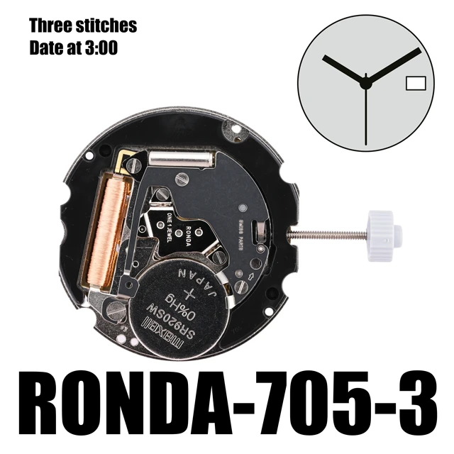 705 Movement Ronda 705 Movement with Date Display One Jewel Plus Battery Inside Original Standard Watch Movement 705 3 AliExpress 1511