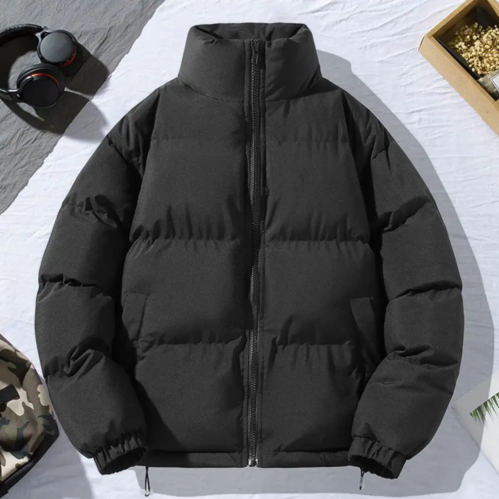 Mężczyźni Oversize Gruba Kurtka Krótkie Bawełniane Płaszcze Streetwear Kurtki Parka Harajuku Zimowa Kurtka Puchowa Płaszcz Cargo Odzież wierzchnia Biały 3XL