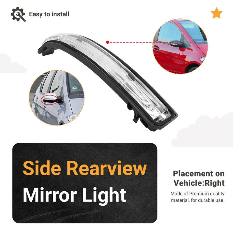 Right Side LED Rearview Mirror Light A1698201221 for -Class W169 W245 07-11 Turn Signal Indicator Light-AD23