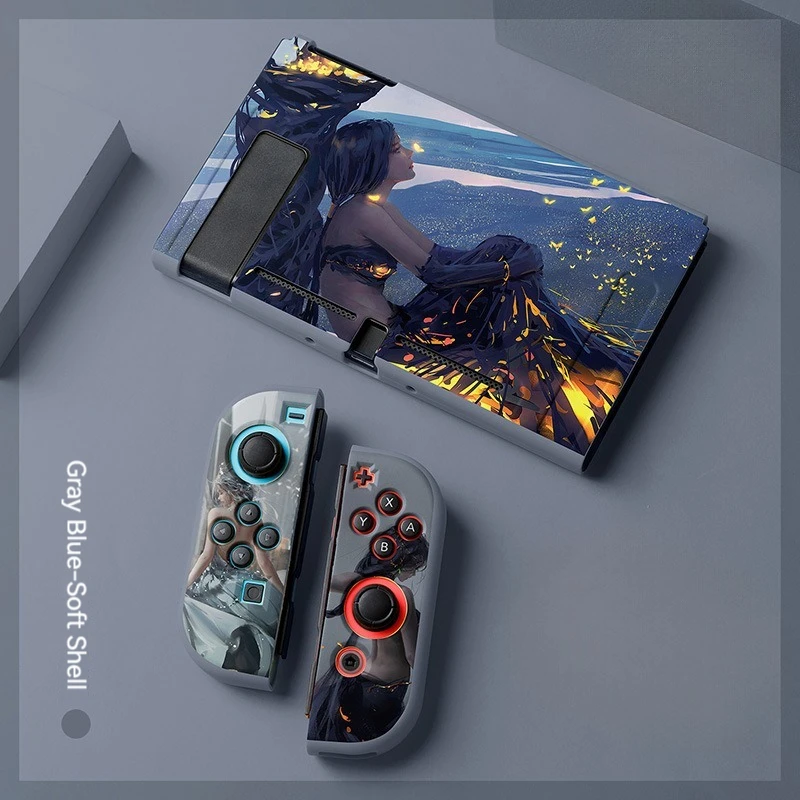 For Nintendo Switch Case OLED/NS Accessories Anime Protective Cover TPU Soft Joycon Shell For Switch Accessories Console Games