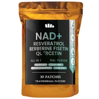 30 Parches Nad + Boosting Parches Transdermicos Con Nr + Resveratrol Curcuma + Quercetin - Reparación Celular, Envejecimiento Saludable