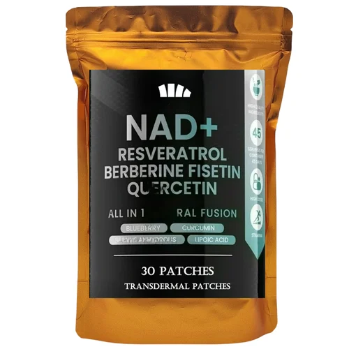 Imagen 1 del producto 30 Parches Nad + Boosting Parches Transdermicos Con Nr + Resveratrol Curcuma + Quercetin - Reparación Celular, Envejecimiento Saludable