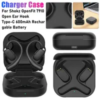 For Shokz OpenFit T910 Open Ear Hook Charging Case 600mAh Type-C Rechargable Battery Charger Cover Case Charging Box Replacement