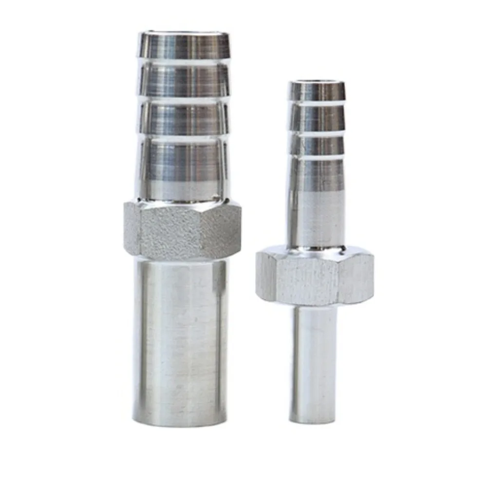 

1/4" 3/8" 1/2" 3/4" 4 6 8 10 12 mm Tube OD Butt Weld x Hose Barb 316L Stainless Steel Pipe Fitting Coupler Nipple Water Gas