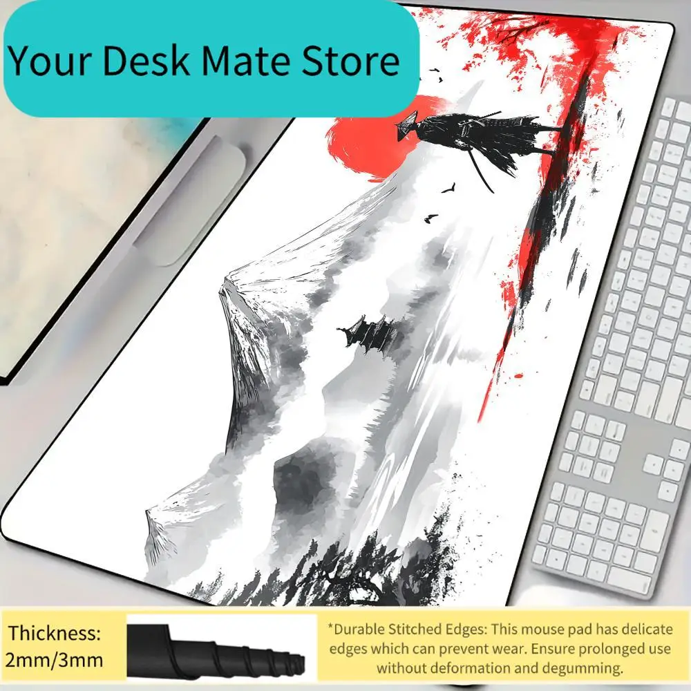 Chinese Character Hao, Number 0, Letters P M Printed Mouse Pad - Non-Slip Rubber Base, Washable Cloth Surface, for Gaming, Offic