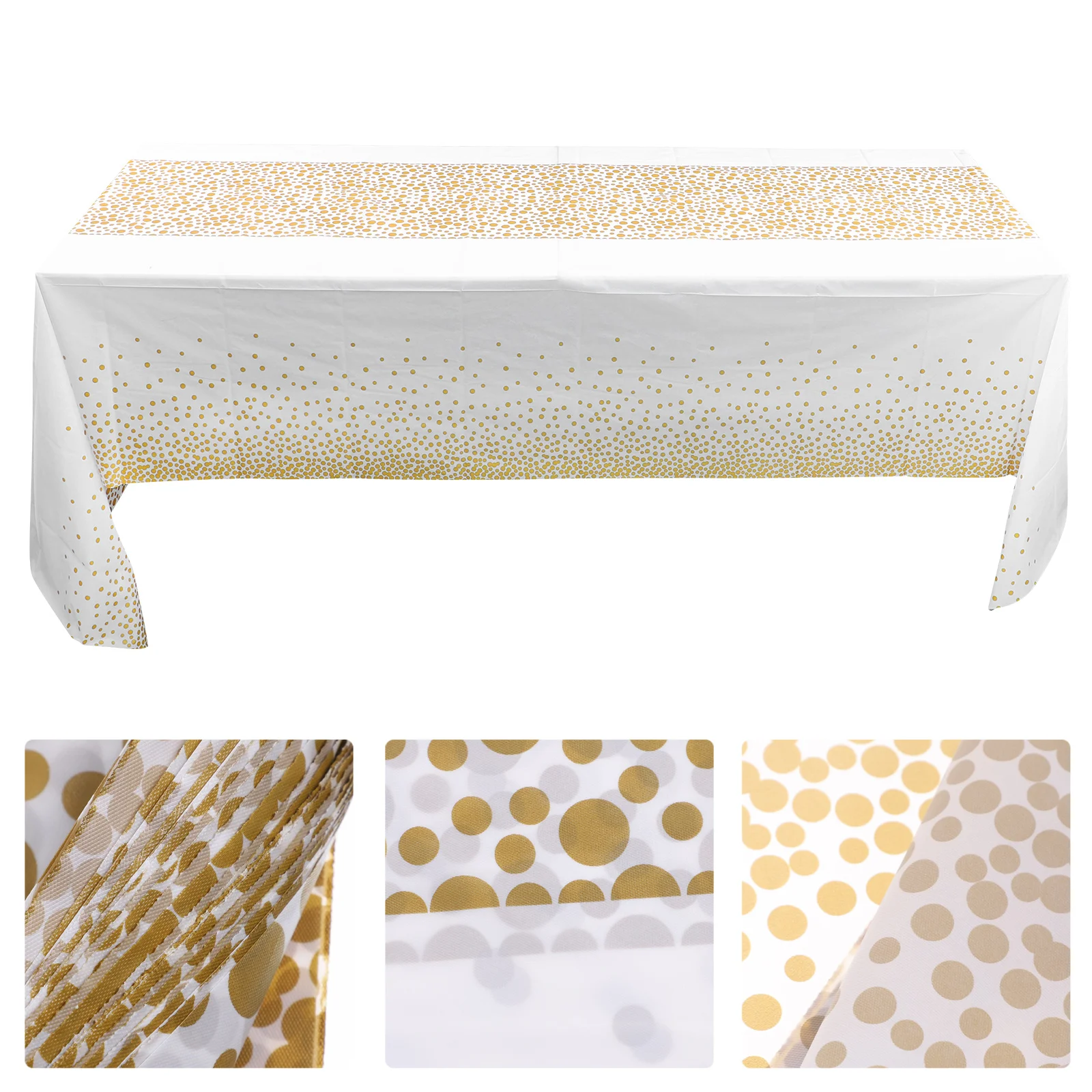 

3pcs Party Decorative Tablecloth Peva Waterproof Cover For Birthday Wedding Event Buffet Dessert Table Decoration Home Kitchen