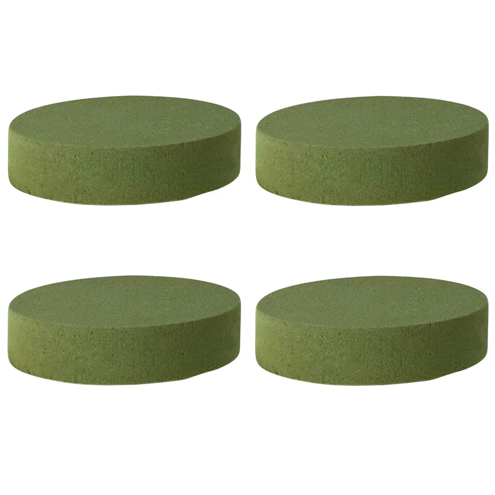 

4pcs Round Floral Foams Green Flower Mud Bricks Wet Arrangement Accessories Succulent Plant Bouquets Hydration Longevity