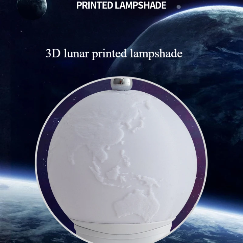 Nice Creative Astronaut Moon Night Lights Rechargeable Table Lamps Children's Room Decoration