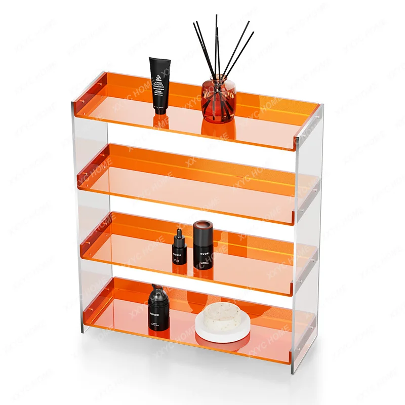 Acrylic desktop storage rack multi-layer bathroom ins wind cosmetics water cup layered storage display rack