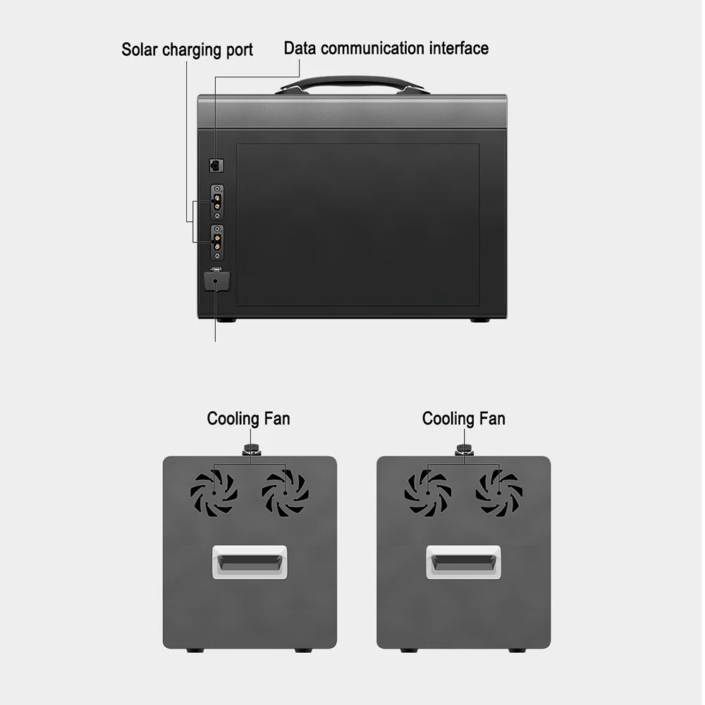 inverter 1500W 220v 12v Energy Storage Power Inverter with 300W charging, 500W solar Outdoor mobile power supply chassis