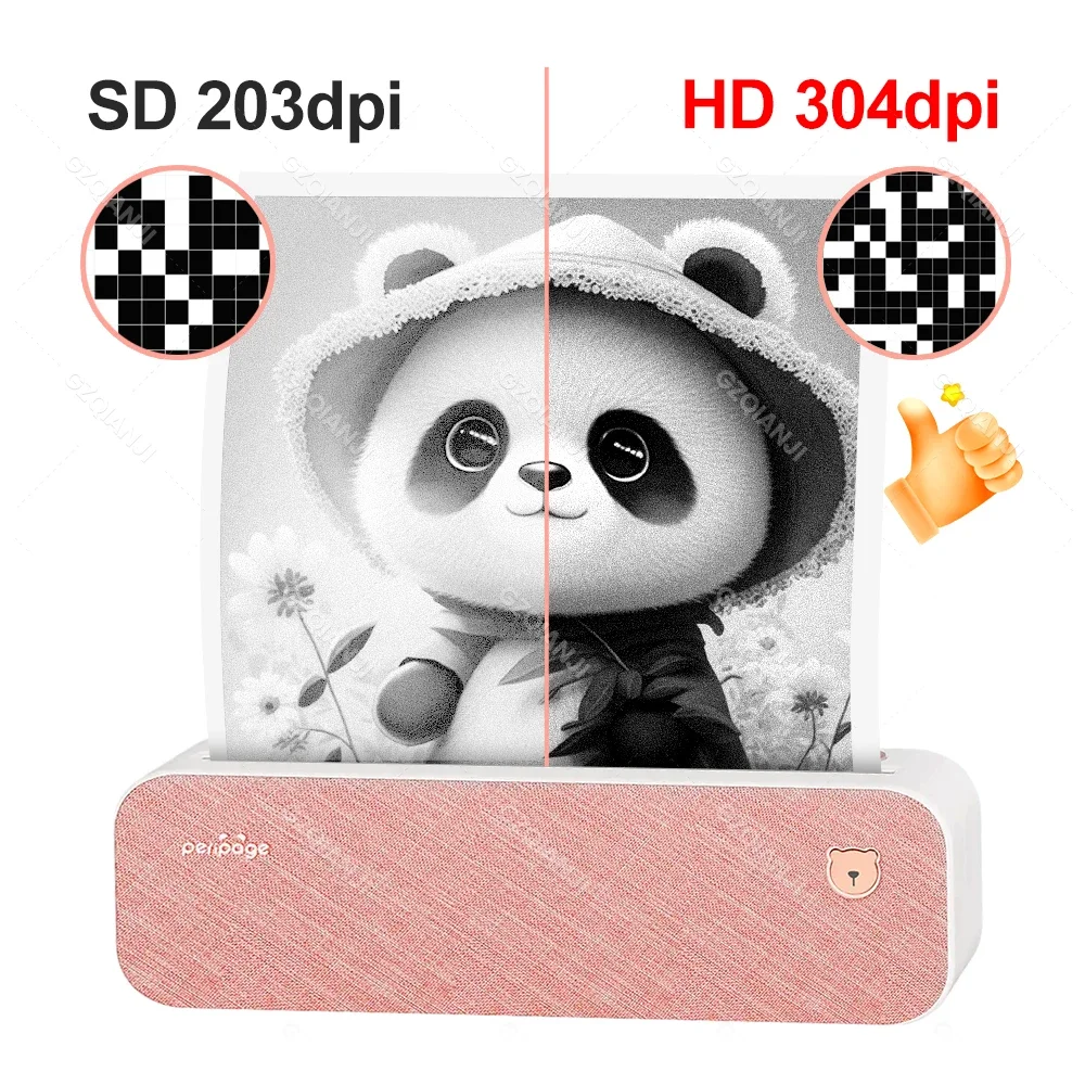 304 DPI Peripage Thermische Printer A40 203 dpi Tattoo Transfer Papier Inktloze Min Draagbare A4 Label Maker Voor Mobiele Document afdrukken