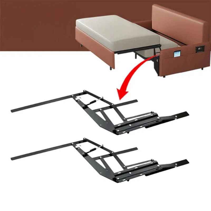 Multifunctional three-fold flipped sofa bed frame, hidden folding bed hardware accessories, sofa iron frame furniture