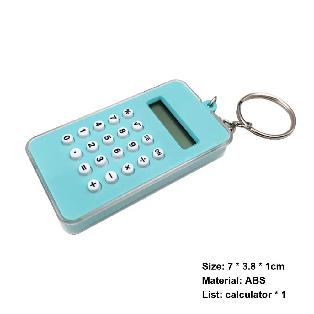 Electronic Calculator With Keyring Labyrinth Design ABS Easy Carry Digital Display Small Calculator For Kids Pocket Calculator