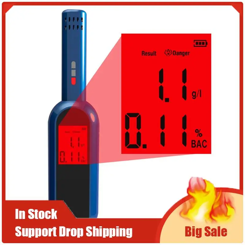 A70U New Alcohol Tester Alcohol Monitor Quick Test High Accuracy Digital Breathalyze Digital Display Breath Alcohol Tester DM604