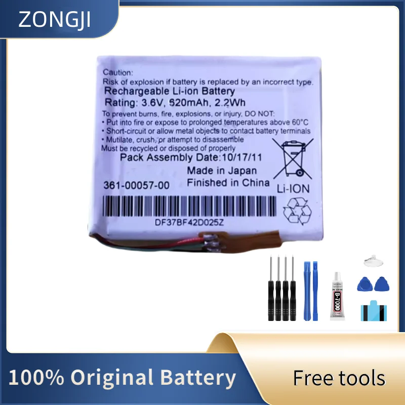 Новый аккумулятор 361-00057-00 361-00057-01 аккумулятор для спортивных часов Garmin Forerunner 910XT + бесплатные инструменты
