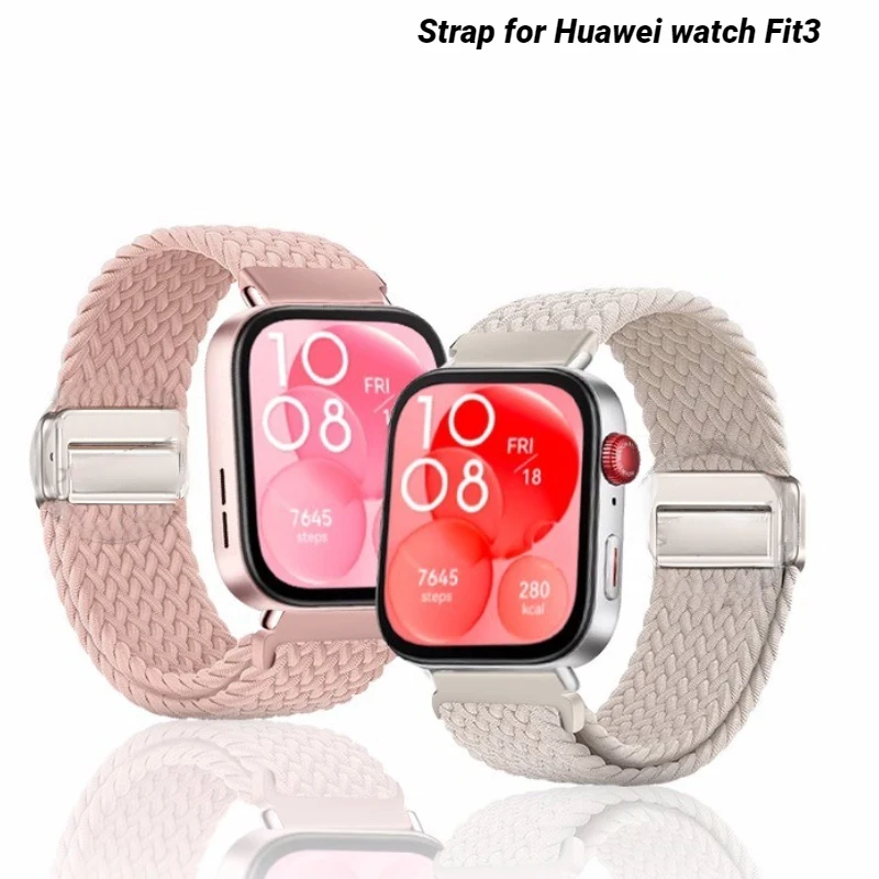 Nylon Strap For Huawei Watch Fit3 Magnetic Wathband for HUAWEI Watch fit 3 Smartwatch Sport bracelet Woman Man Wristband