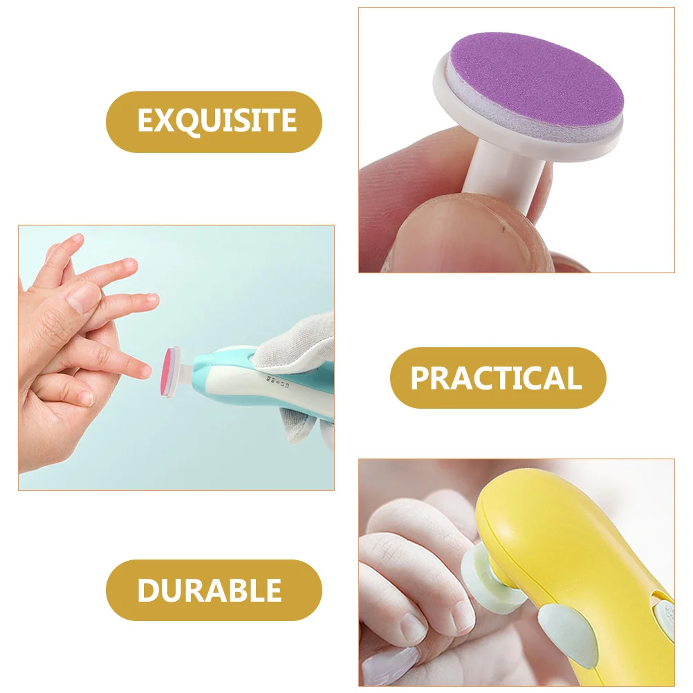 

Электрический триммер для ногтей, подушечки для пилок, шлифовальные головки, инструменты для младенцев, сменный аксессуар, безопасная эффективная отделка, лак для ногтей на ногах