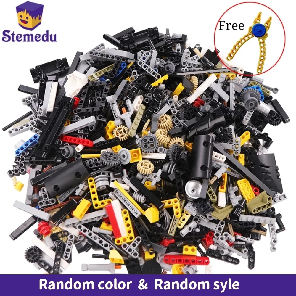 

High-Tech Bulk Parts Gear Cross Axle Bricks Lift Arm Pin Parts DIY Building Blocks Small Particles MOC Assembled Toys for Boy