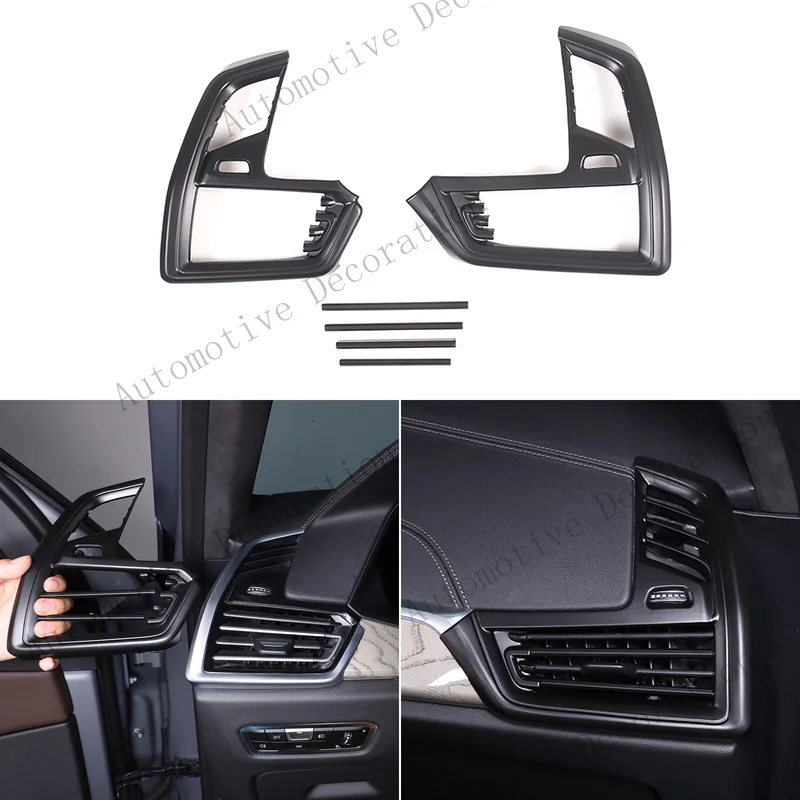 couverture-de-garniture-de-sortie-d'air-laterale-interieure-noire-mate-z-pour-bmw-x5-x6-2019-22