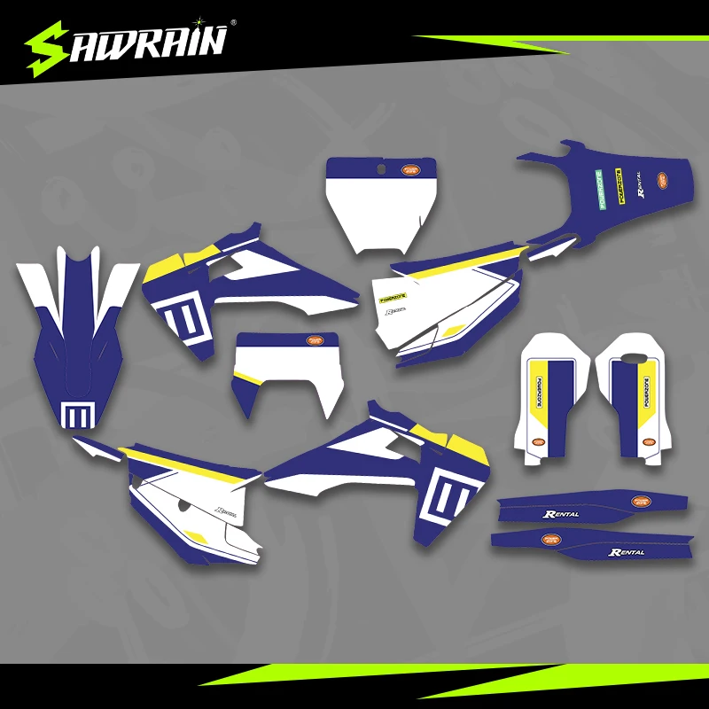 

Мотоциклетные графические фоны Sawrain, наборы наклеек для Husqvarna 19-21 TC FC TX FX FS 20-22 TE FE