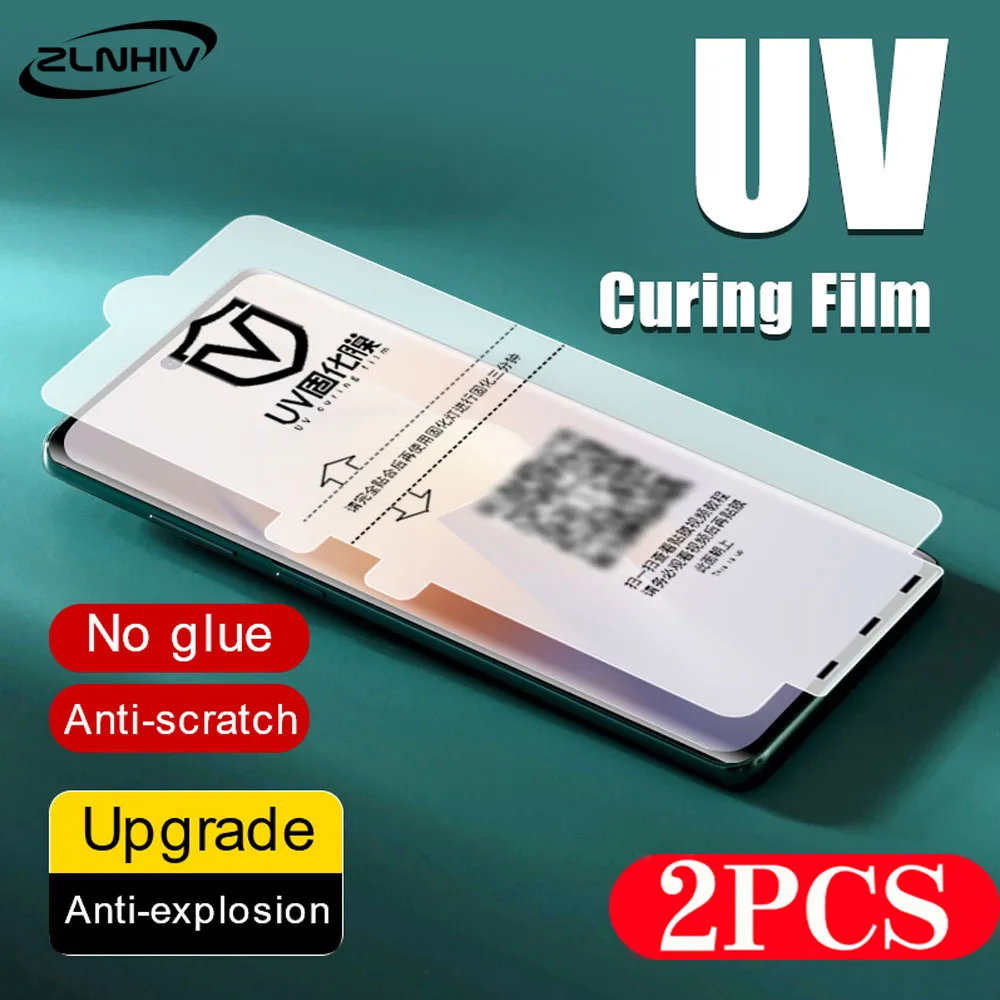 2Pcs Not Glass UV light curing film For oneplus ACE 3 2 protective film For oneplus 10 9 8 7 7T pro 12 11 phone screen protector