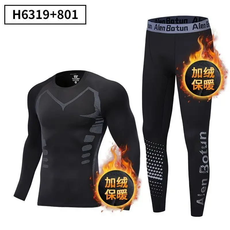 Winter Clothes Fishing Suit Thermal Outdoor Fishing Shirt Tights Training Men Fishing Pants Sports Fishing T Shirts Long Sleeve