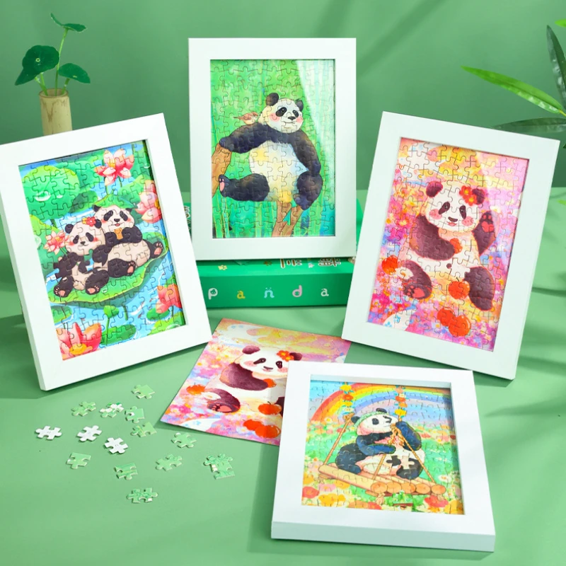 子供用フレーム付きパンダパズル,教育玩具,旅行のお土産,クリエイティブな文化的ギフト,スーパーギフトショップ,108個