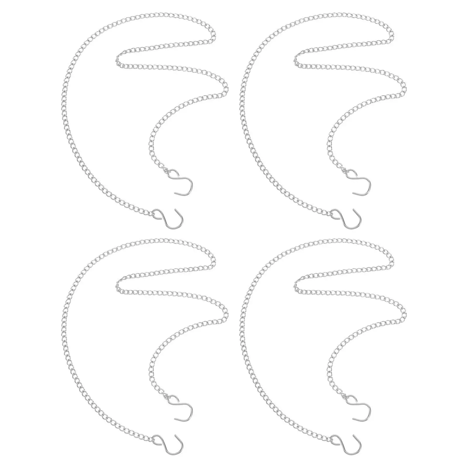 4Pcs Hanging Flag Chains Decorative Picture Hanging Chains Heavy Duty Banner Suspension Chain Metal Hooks for Supermarket Signs
