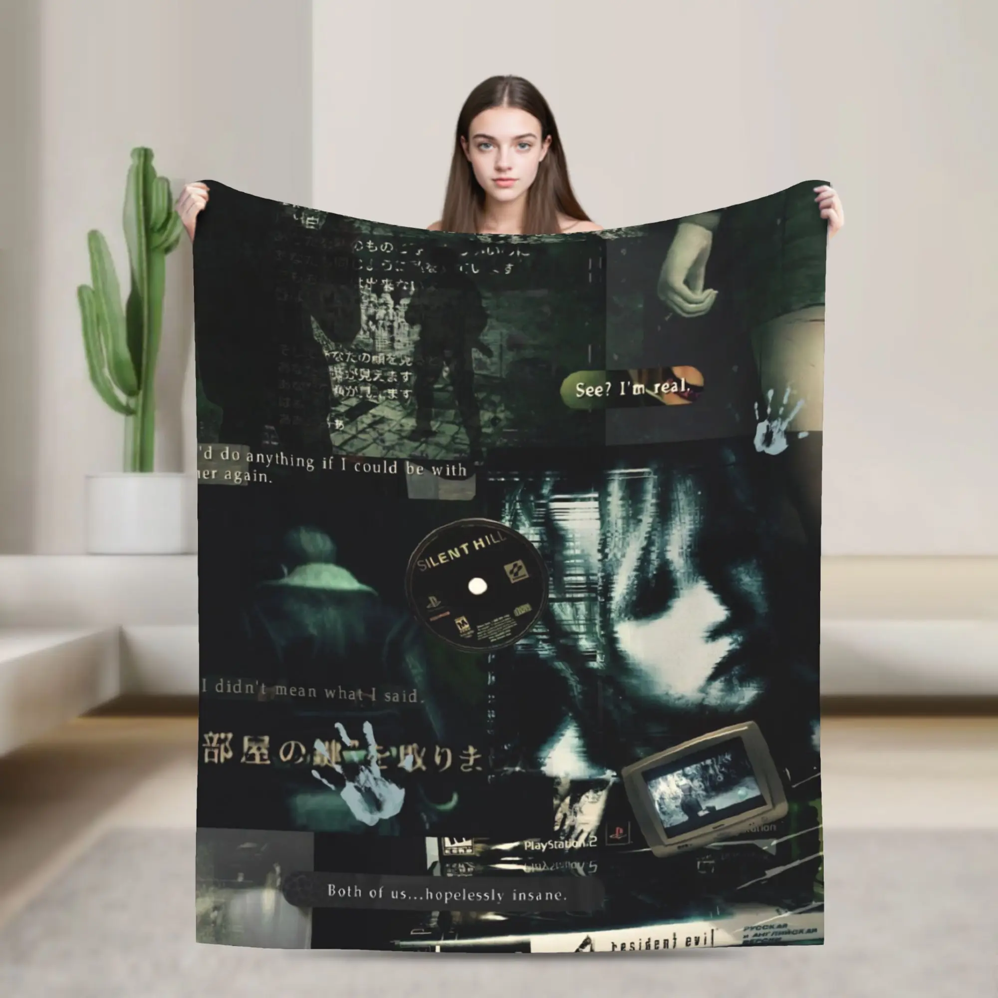 

Silent Hill Horror Movie Games Super Soft Blankets Plush Bedding Throws Comfortable Couch Chair Flannel Bedspread Sofa Bed Cover