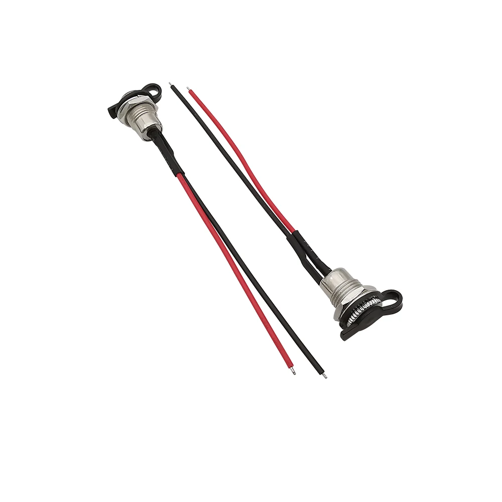 5.5x2.1 مللي متر 5.5x2.5 مللي متر تيار مستمر الطاقة ذكر التوصيل DC-099 تيار مستمر المقبس الخيوط لوحة جبل موصل سالب محول مع أسلاك كابل 20AWG