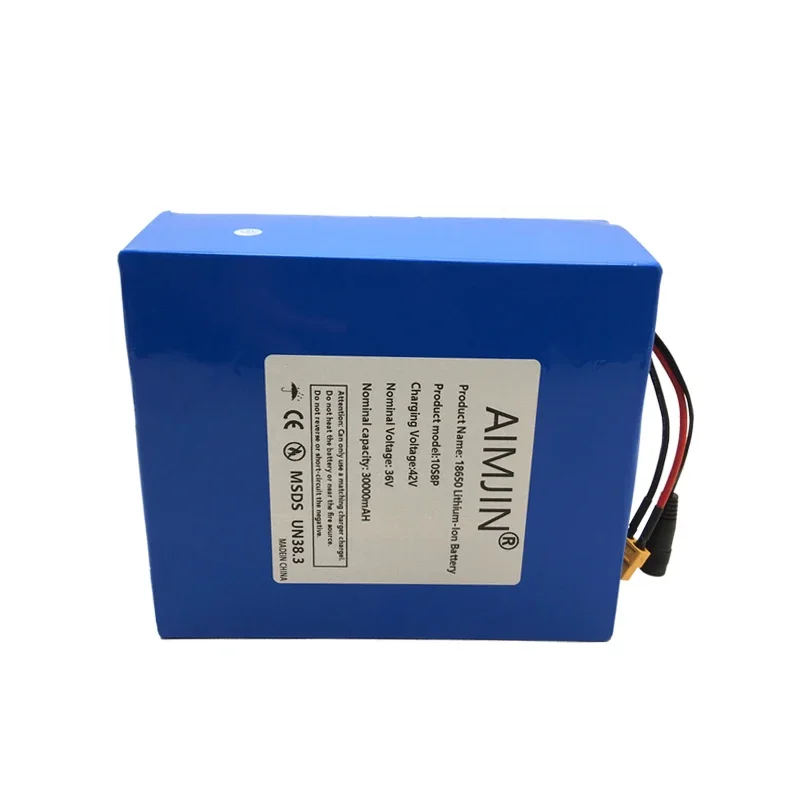 New 36V 30000mAh Rechargeable 10S8P Lithium Battery pack 250W~1000W for Outdoor Backup Batteries with BMS