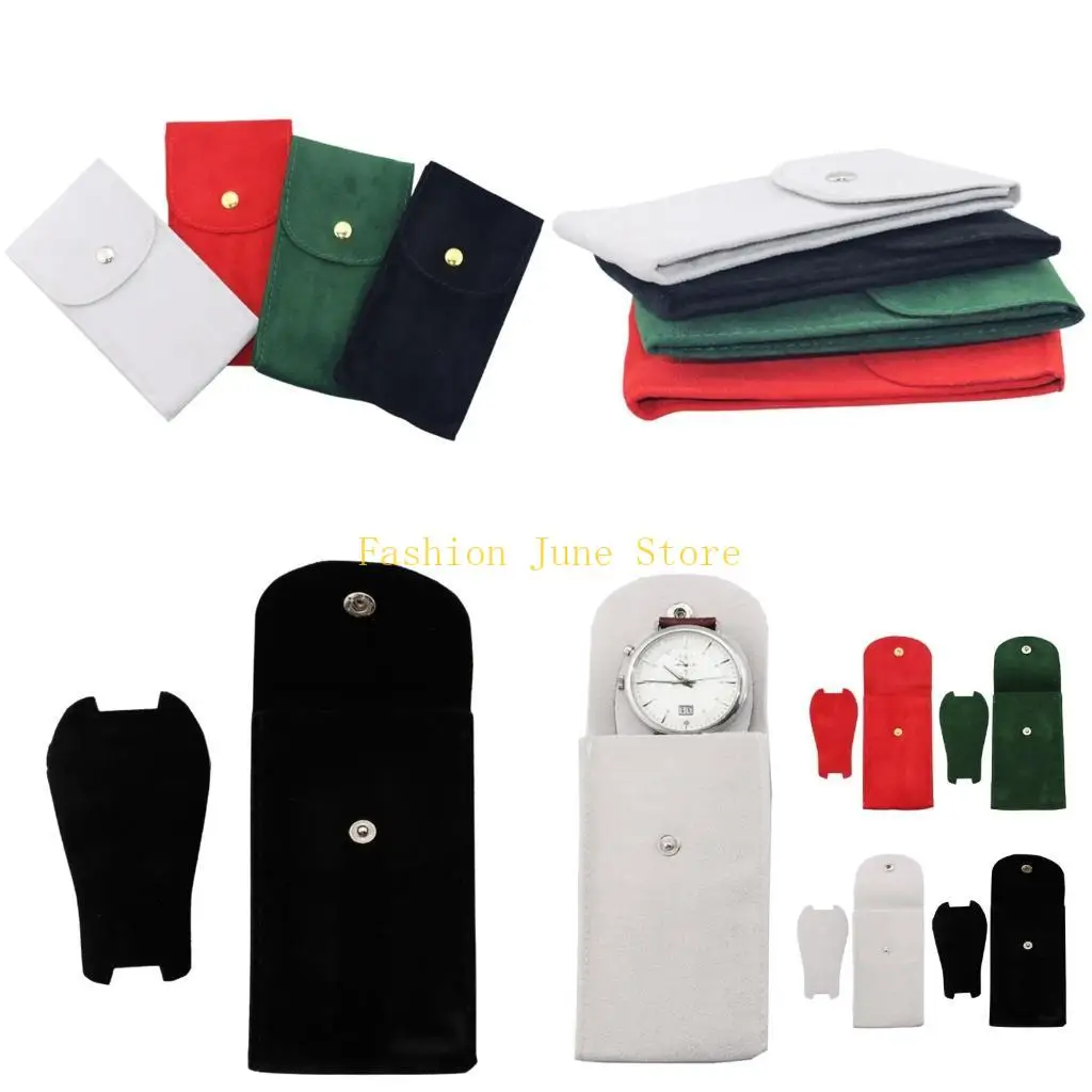 

N5KA Comfortable Plush Watch Bag Soft Watch Holder for Collectors and Enthusiasts
