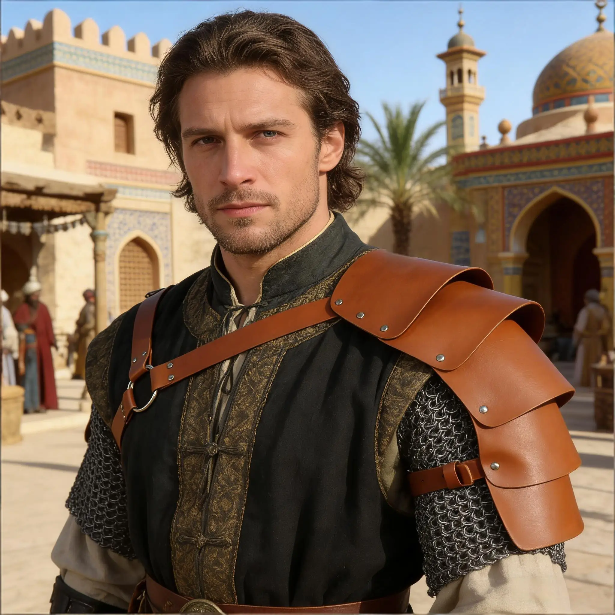 Medieval Chest Harness Men Faux Leather Adjustable Body Belt Shoulder Armor Mens Cosplay Costume