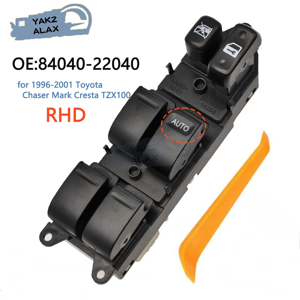 

84040-22040 for 1996 1997 1998 1999 2000 2001 Toyota Chaser Mark Cresta TZX100 RHD Electric Master Power Window Control Switch